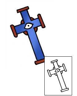 Cross Tattoo Miscellaneous tattoo | PPF-02524