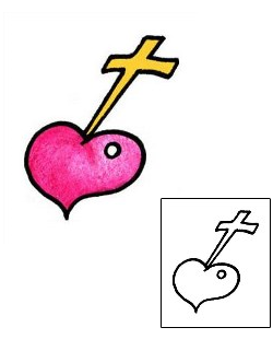 Heart Tattoo Religious & Spiritual tattoo | PPF-02562
