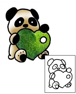 Panda Tattoo Specific Body Parts tattoo | PPF-02591