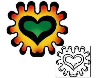 Heart Tattoo Miscellaneous tattoo | PPF-02597