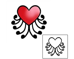 Heart Tattoo Specific Body Parts tattoo | PPF-02607