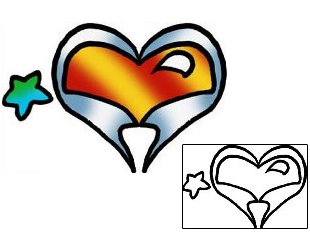 Heart Tattoo Specific Body Parts tattoo | PPF-02631