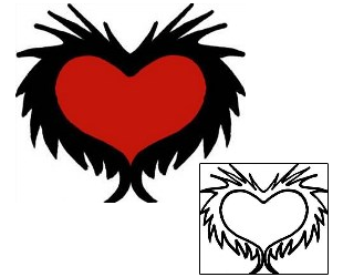 Heart Tattoo For Women tattoo | PPF-02640