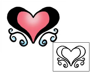 Heart Tattoo Specific Body Parts tattoo | PPF-02656