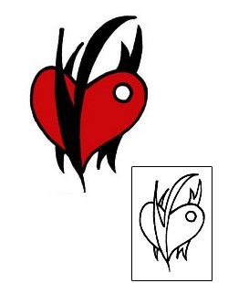 Heart Tattoo Specific Body Parts tattoo | PPF-02674