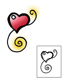 Heart Tattoo Specific Body Parts tattoo | PPF-02678