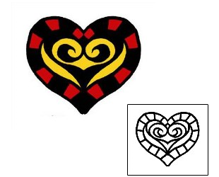 Heart Tattoo Specific Body Parts tattoo | PPF-02684