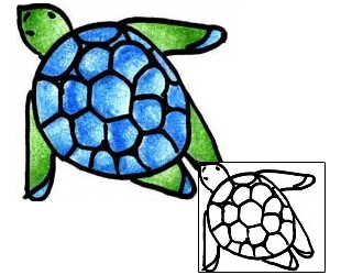 Turtle Tattoo Reptiles & Amphibians tattoo | PPF-02910