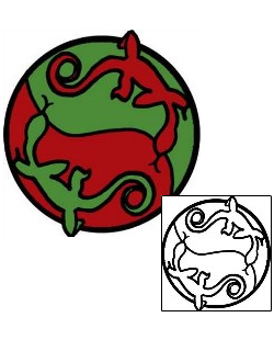 Yin Yang Tattoo Reptiles & Amphibians tattoo | PPF-02959