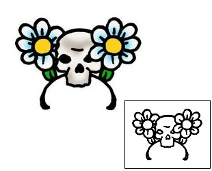 Flower Tattoo Specific Body Parts tattoo | PPF-03016