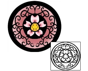 Flower Tattoo Specific Body Parts tattoo | PPF-03017