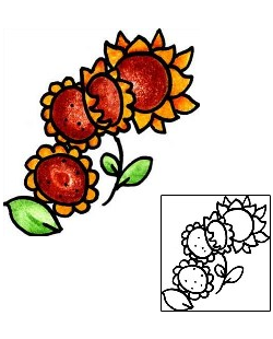 Sunflower Tattoo Plant Life tattoo | PPF-03019
