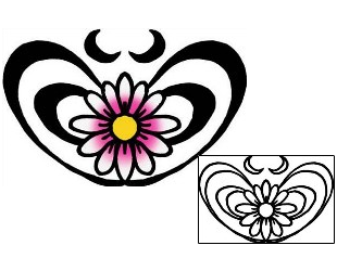 Flower Tattoo Specific Body Parts tattoo | PPF-03062
