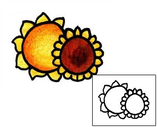 Sunflower Tattoo Plant Life tattoo | PPF-03079