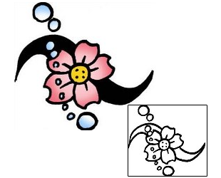 Flower Tattoo Specific Body Parts tattoo | PPF-03108