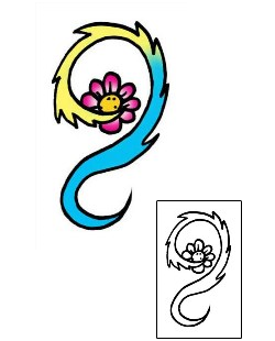 Flower Tattoo Specific Body Parts tattoo | PPF-03110