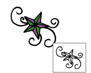 Nautical Star Tattoo Astronomy tattoo | PPF-03141