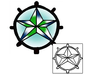 Nautical Star Tattoo Astronomy tattoo | PPF-03205