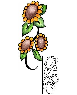 Sunflower Tattoo Plant Life tattoo | PPF-03260