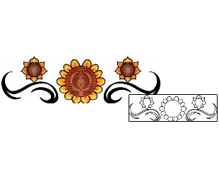 Sunflower Tattoo Specific Body Parts tattoo | PPF-03269