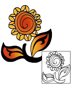 Sunflower Tattoo Plant Life tattoo | PPF-03271