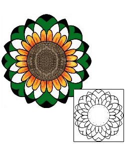 Sunflower Tattoo Plant Life tattoo | PPF-03311