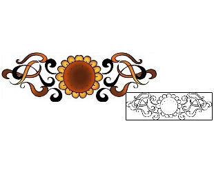 Sunflower Tattoo Specific Body Parts tattoo | PPF-03320