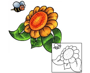 Bee Tattoo Plant Life tattoo | PPF-03334