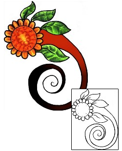 Sunflower Tattoo Plant Life tattoo | PPF-03340
