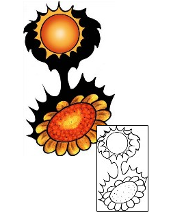 Sunflower Tattoo Plant Life tattoo | PPF-03348