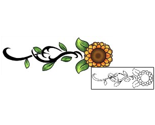 Sunflower Tattoo Specific Body Parts tattoo | PPF-03355