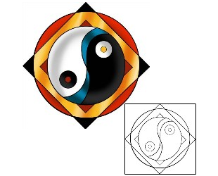 Yin Yang Tattoo Miscellaneous tattoo | PPF-03382