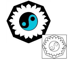 Yin Yang Tattoo Miscellaneous tattoo | PPF-03449