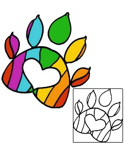 Paw Print Tattoo Miscellaneous tattoo | PPF-03538