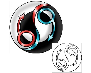 Yin Yang Tattoo Miscellaneous tattoo | PPF-03540