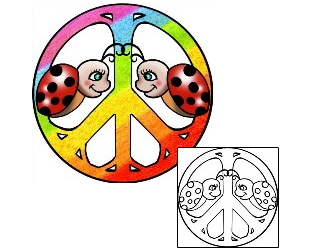 Peace Symbol Tattoo Miscellaneous tattoo | PPF-03548