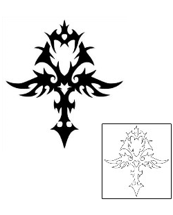 Cross Tattoo Religious & Spiritual tattoo | PSF-00004