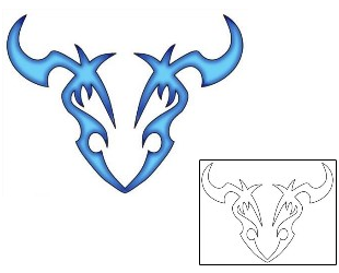 Bull Tattoo Specific Body Parts tattoo | PSF-00021