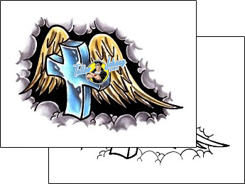 Wings Tattoo religious-and-spiritual-cross-tattoos-pericle-varduca-pvf-00084