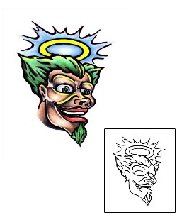 Cartoon Tattoo Angelic Clown Tattoo