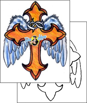 Wings Tattoo religious-and-spiritual-cross-tattoos-pericle-varduca-pvf-00279