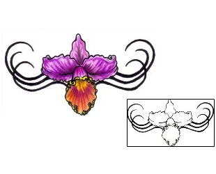 Orchid Tattoo Specific Body Parts tattoo | PVF-00302