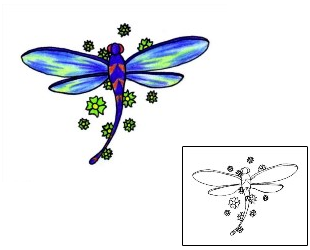 Dragonfly Tattoo Plant Life tattoo | PVF-00396