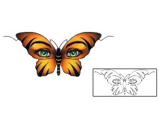 Butterfly Tattoo Specific Body Parts tattoo | PVF-00398