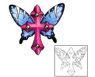 Cross Tattoo Specific Body Parts tattoo | PVF-00540