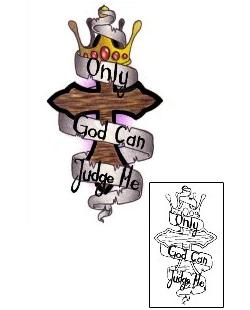Only God Can Judge Me Tattoo Religious & Spiritual tattoo | PVF-00548