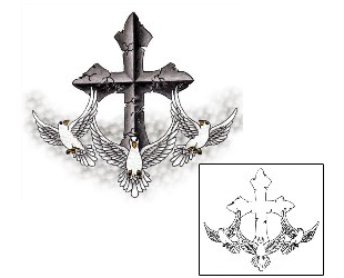 Cross Tattoo Specific Body Parts tattoo | PVF-00593