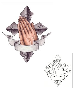 Praying Hands Tattoo Specific Body Parts tattoo | PVF-00605