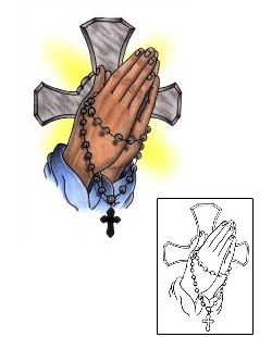 Praying Hands Tattoo Specific Body Parts tattoo | PVF-00606