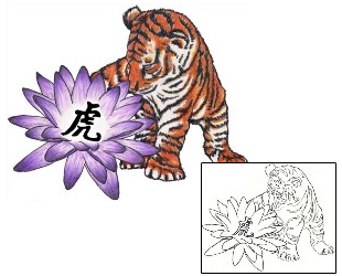 Tiger Tattoo Plant Life tattoo | PVF-00833